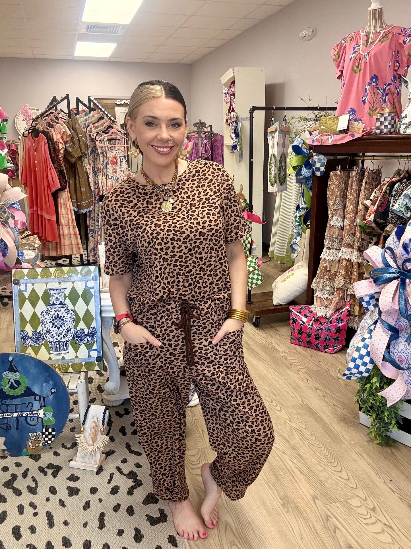 Wildly Chic Leopard Lounge Set