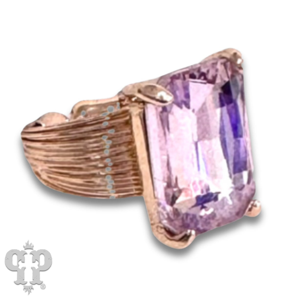 Rectangle Rhinestone Adjustable Ring