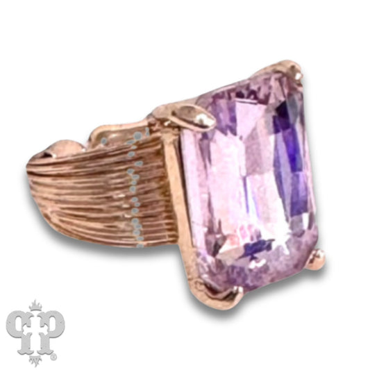 Rectangle Rhinestone Adjustable Ring