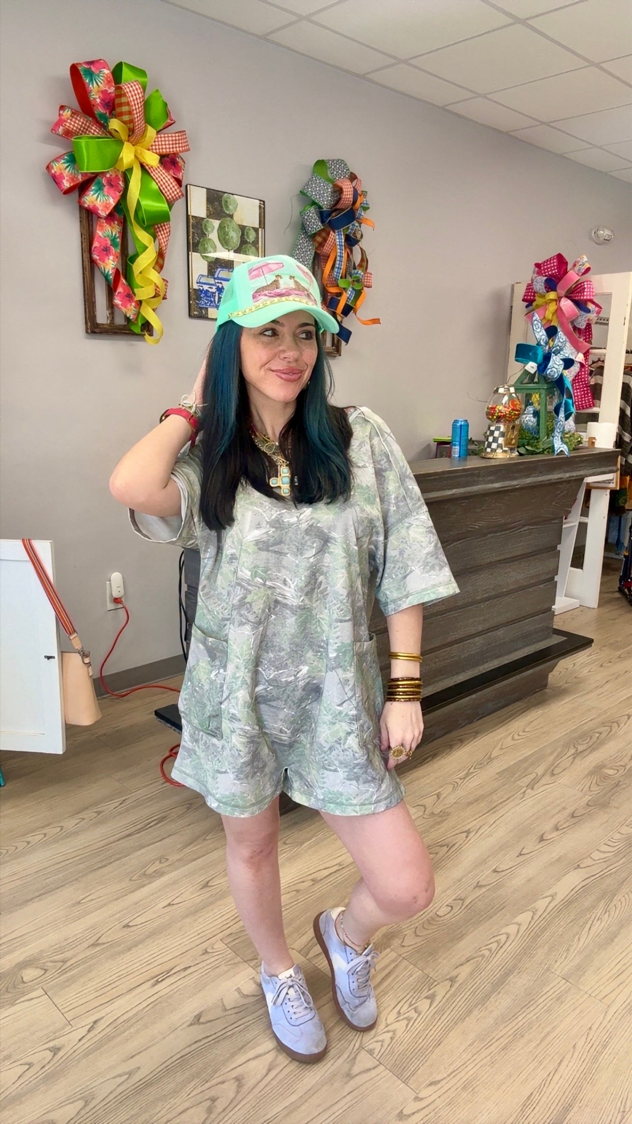 Backroads Beauty Camo Romper