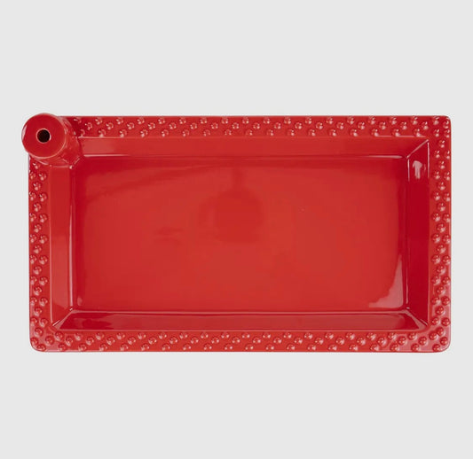 Red Rectangular Platter