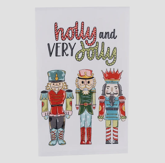Holly Jolly Nutcracker Tea Towel