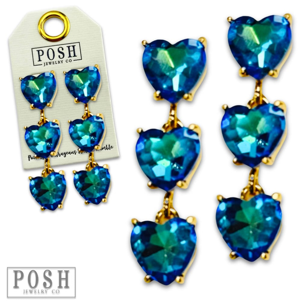 Heart Rhinestone Earrings