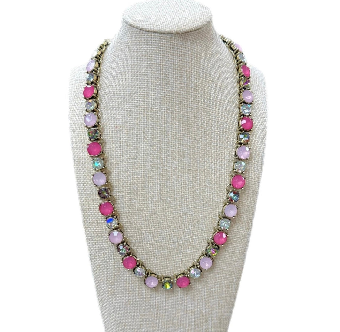 Pink/Volcano Crystal Mix Necklace