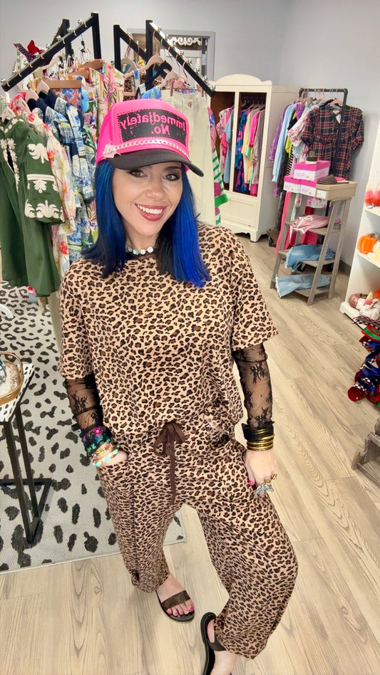 Wildly Chic Leopard Lounge Set