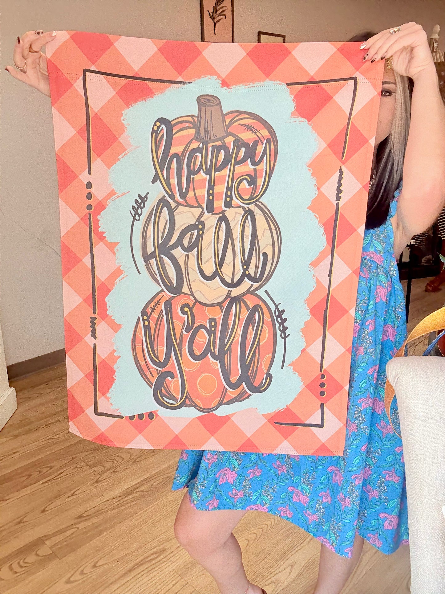Happy Fall Stack Home Flag