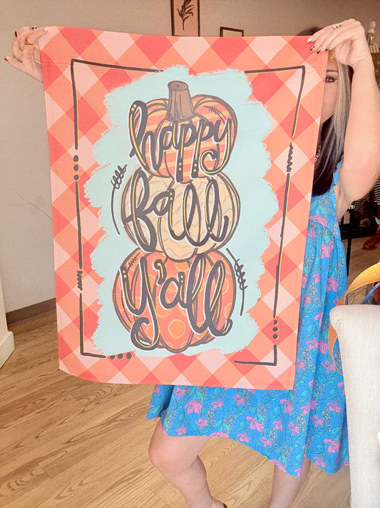 Happy Fall Stack Home Flag
