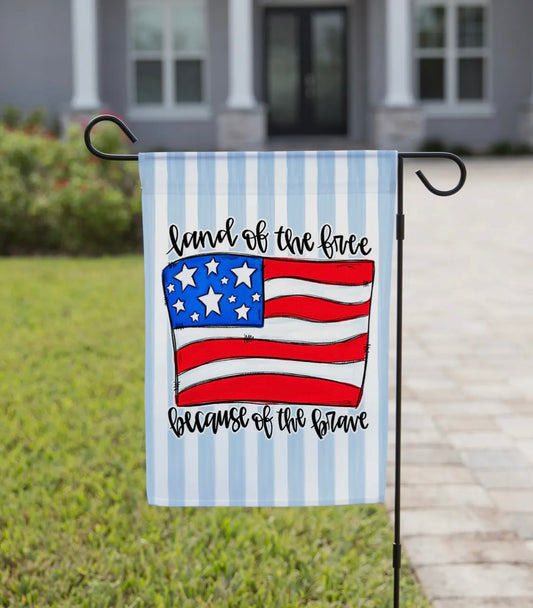 Double Sided, Land of the Free Garden Flag