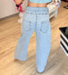 Criss-Cross High Waist Jeans