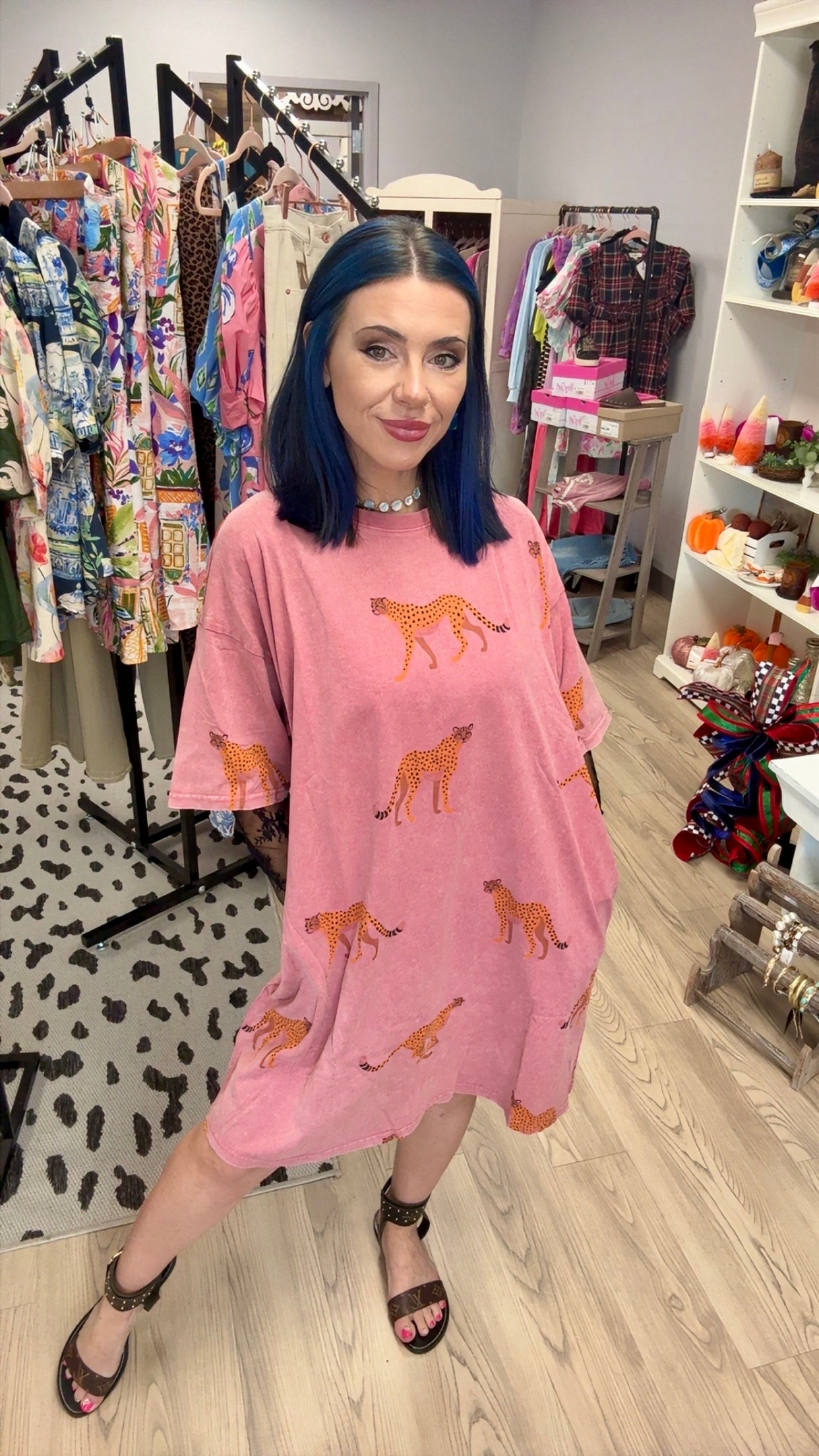 Strawberry Wild Side Cheetah Dress 🐆🍓