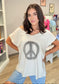 Studded Peace Sign Top