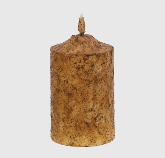 Ivory Flicker Flame Timer Pillar