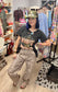 Snake Print Studded Jeans