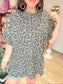 Oversized Cheetah Rhinestone Top
