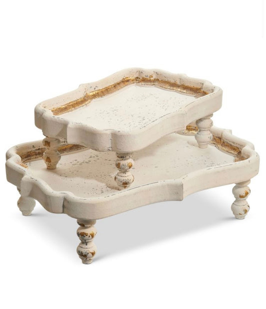 Distressed White Trays