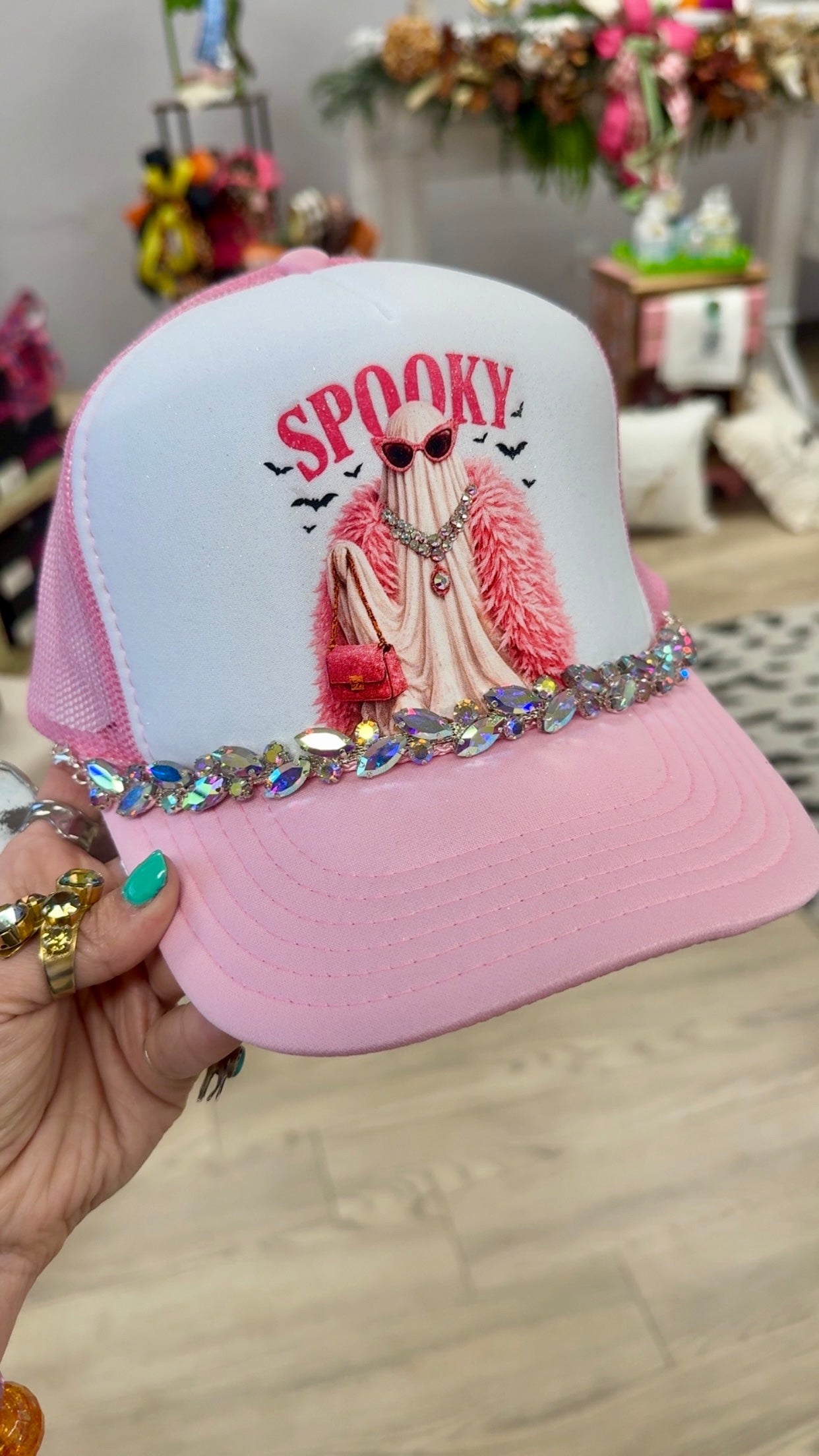 Blingy Boujee Ghost Hat