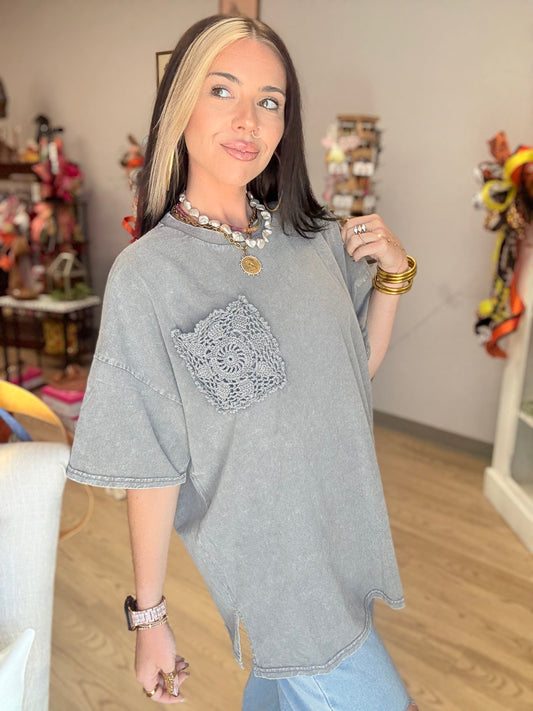 Crochet Pocket Tee