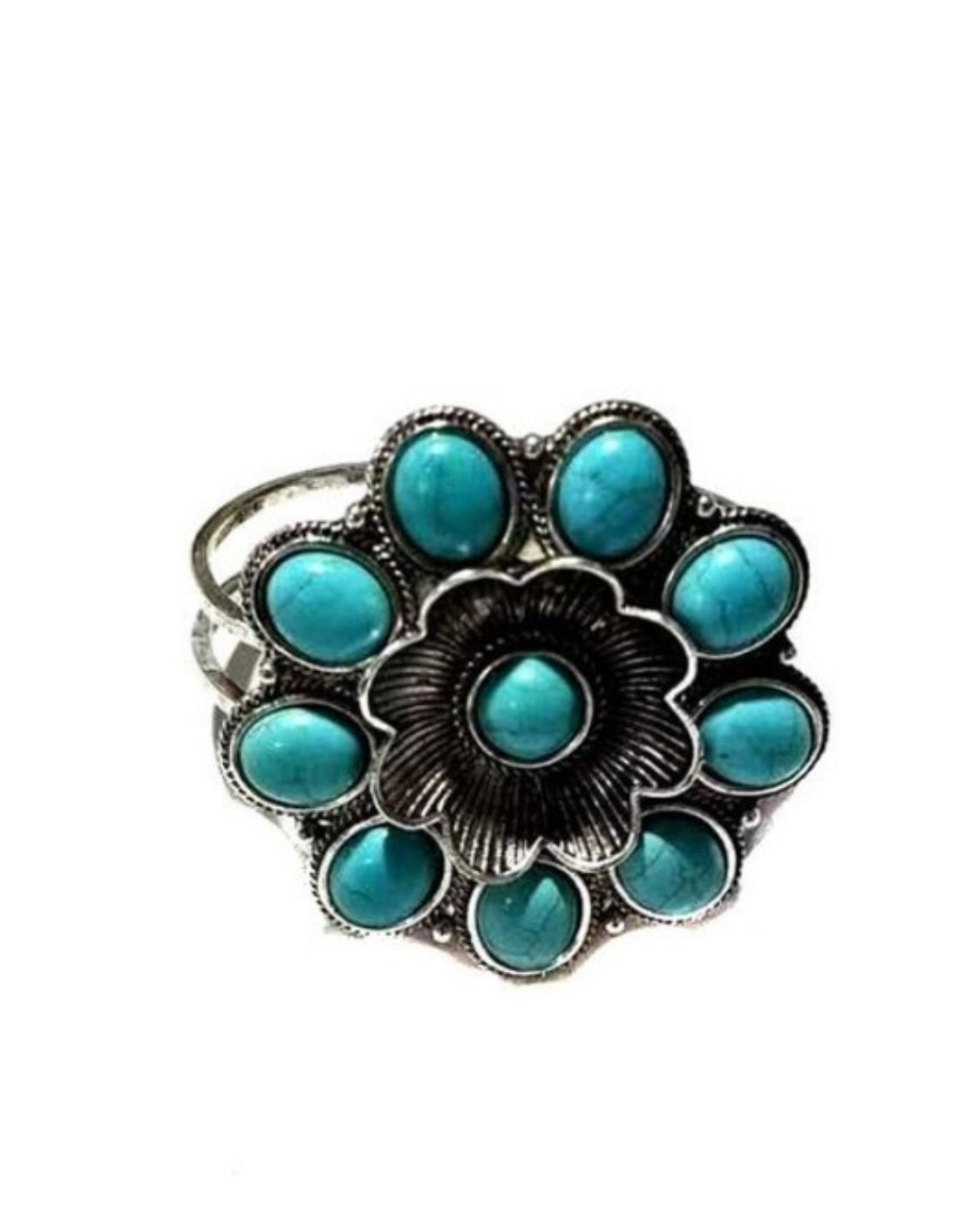 Flower Concho Cuff Bracelet