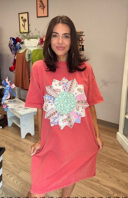 Flower Power Patch Dress