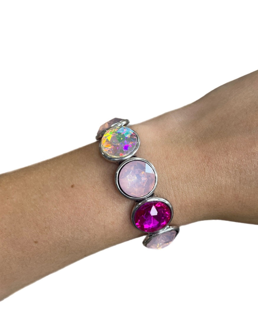 Pink Mix Crystal Bracelet