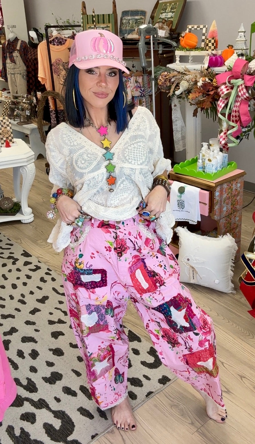 Pink Picasso Patchwork Pants