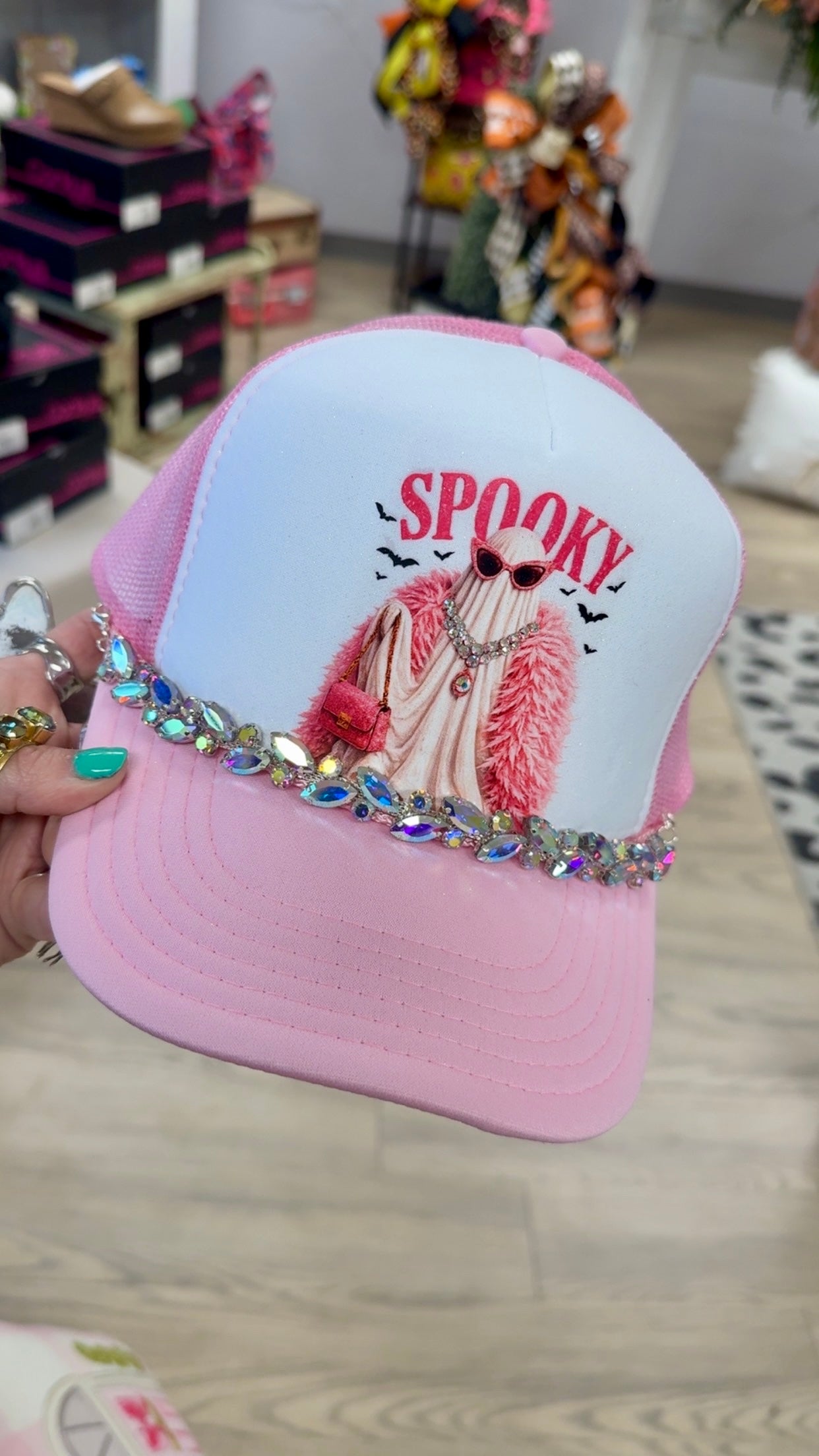 Blingy Boujee Ghost Hat