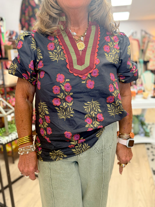 Florals of Fall Top