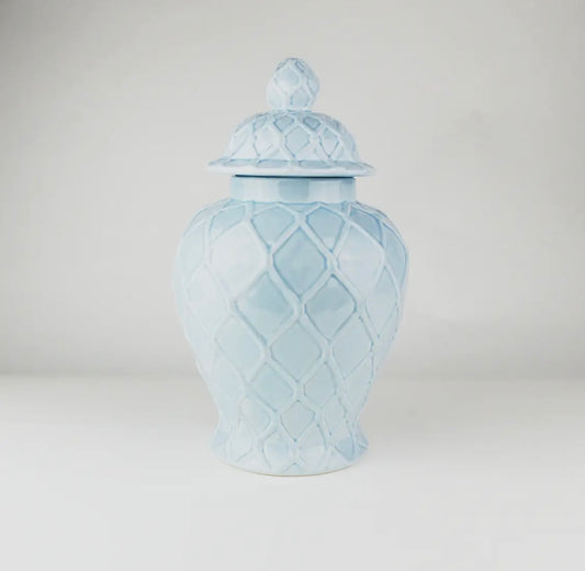 Large Light Blue Ginger Jar