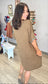 Acid Wash Cheetah Tee Dress