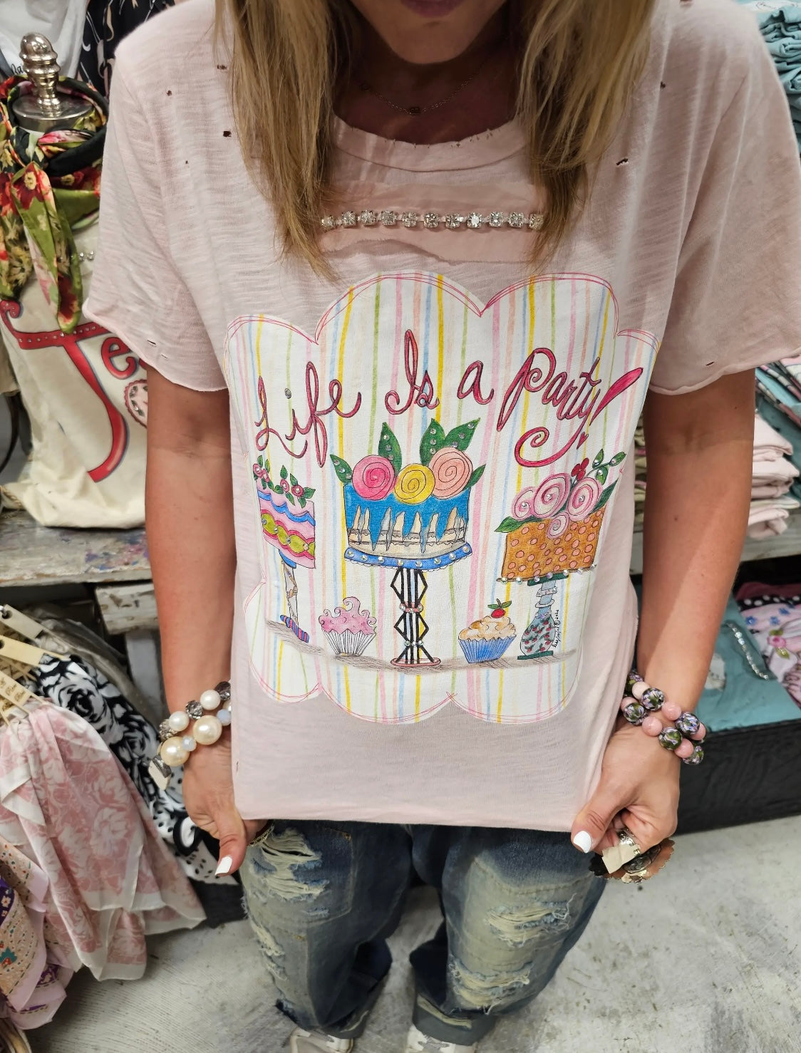 A Rare Bird Life is a Party Tattered Tee
