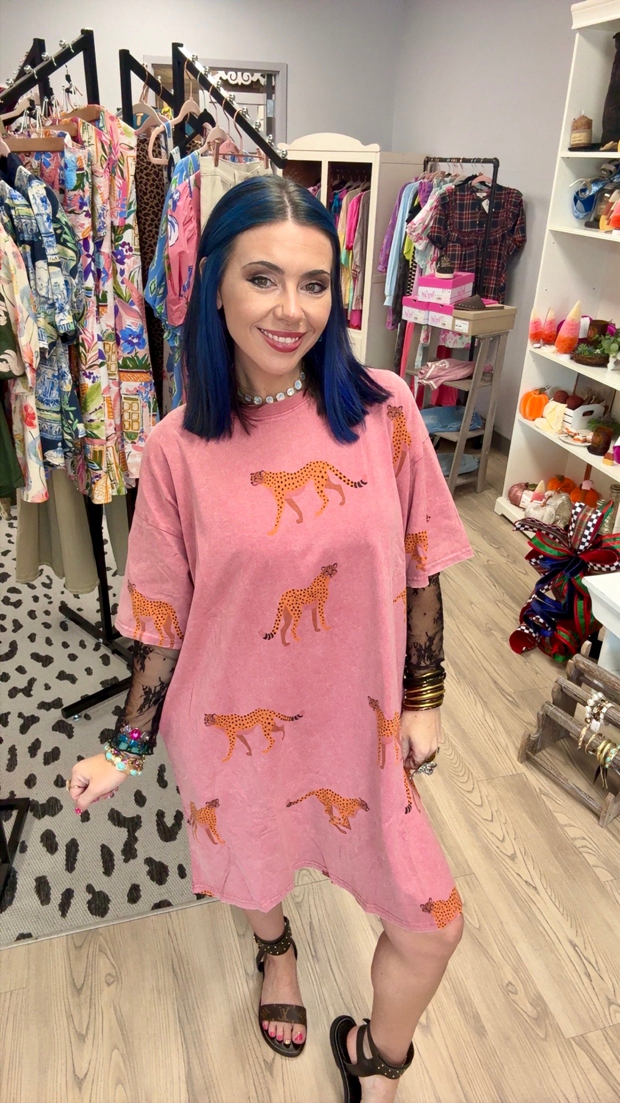 Strawberry Wild Side Cheetah Dress 🐆🍓