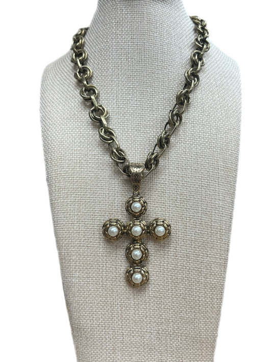 Pearl Cross Necklace