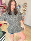 Oversized Cheetah Rhinestone Top