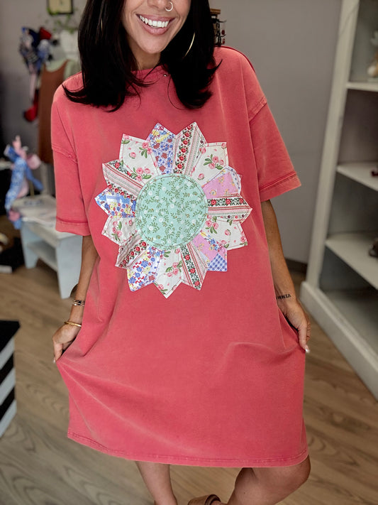 Flower Power Patch Dress