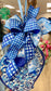 Large Designer Blue Chinois Ginger Jar Door Hanger