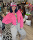 Barbie Bedazzle Pink Cropped Jacket