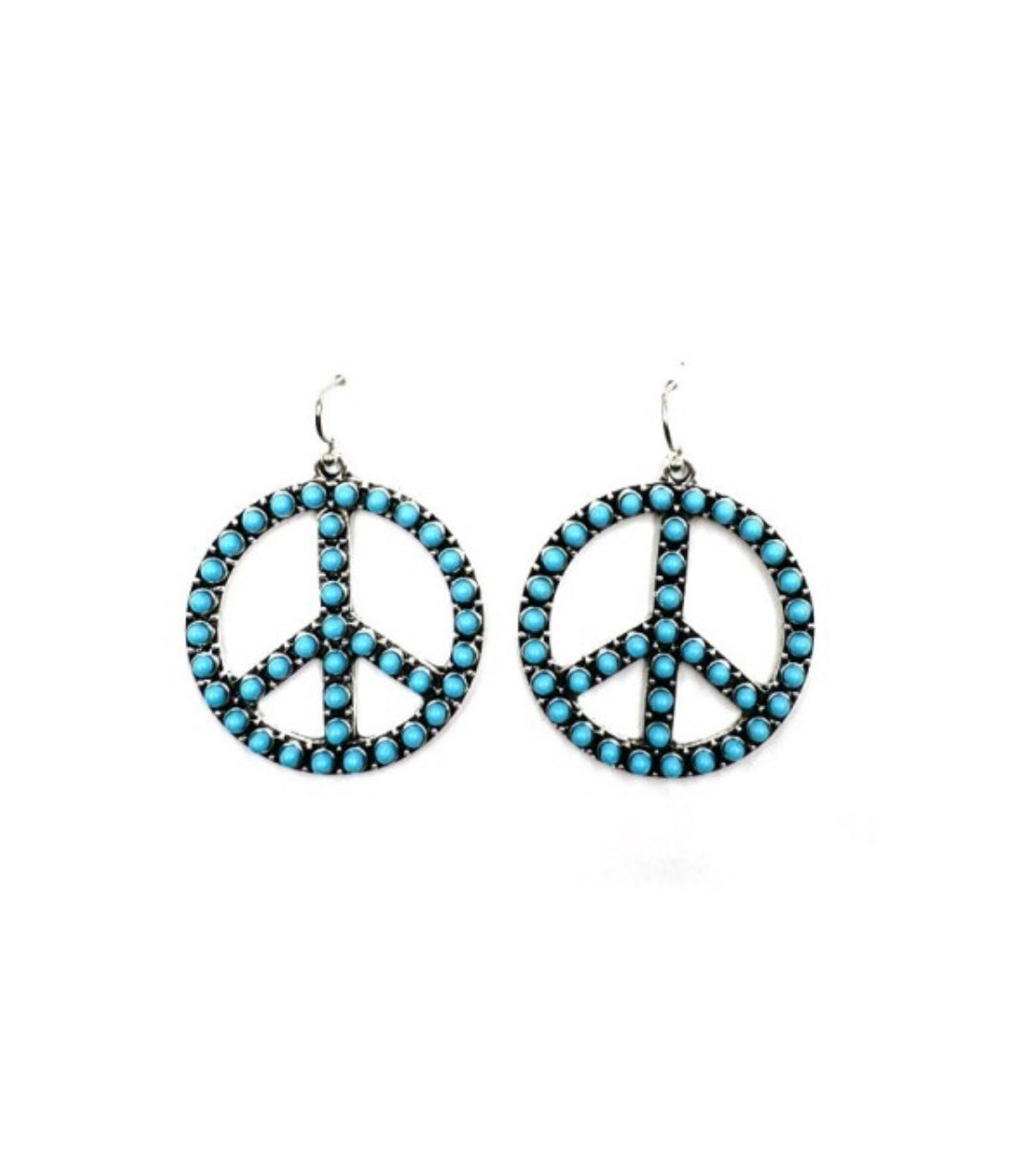 Turquoise Peace Sign Earrings