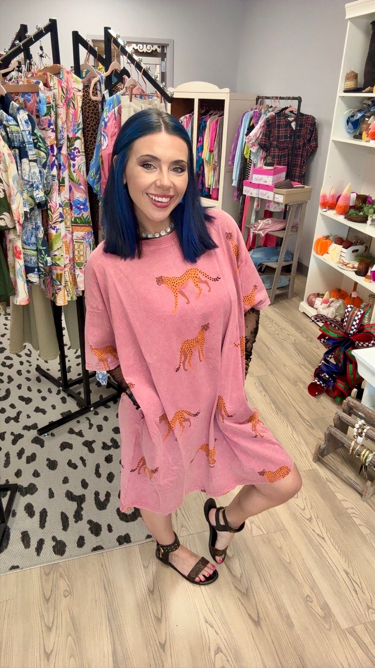 Strawberry Wild Side Cheetah Dress 🐆🍓