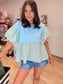 Babydoll Blue Top