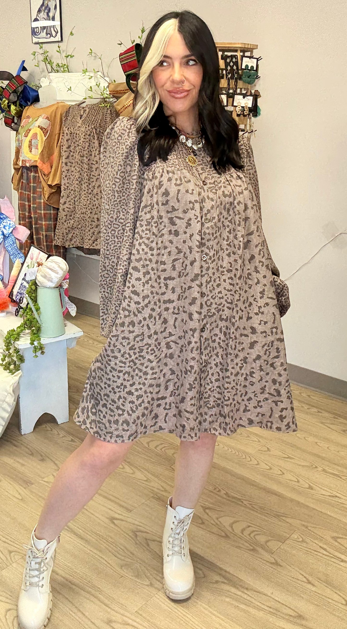 Classy Cheetah Dress