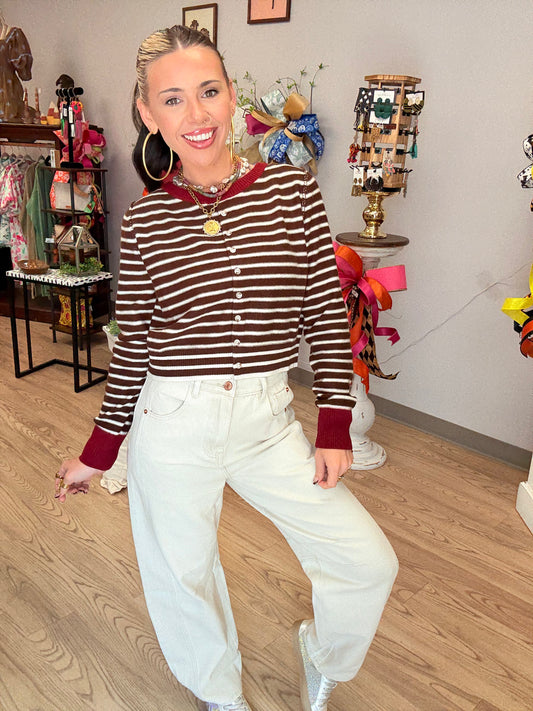 Khaki Barrel Jeans
