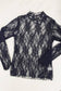 Floral, Lace Long Sleeve Mesh Top