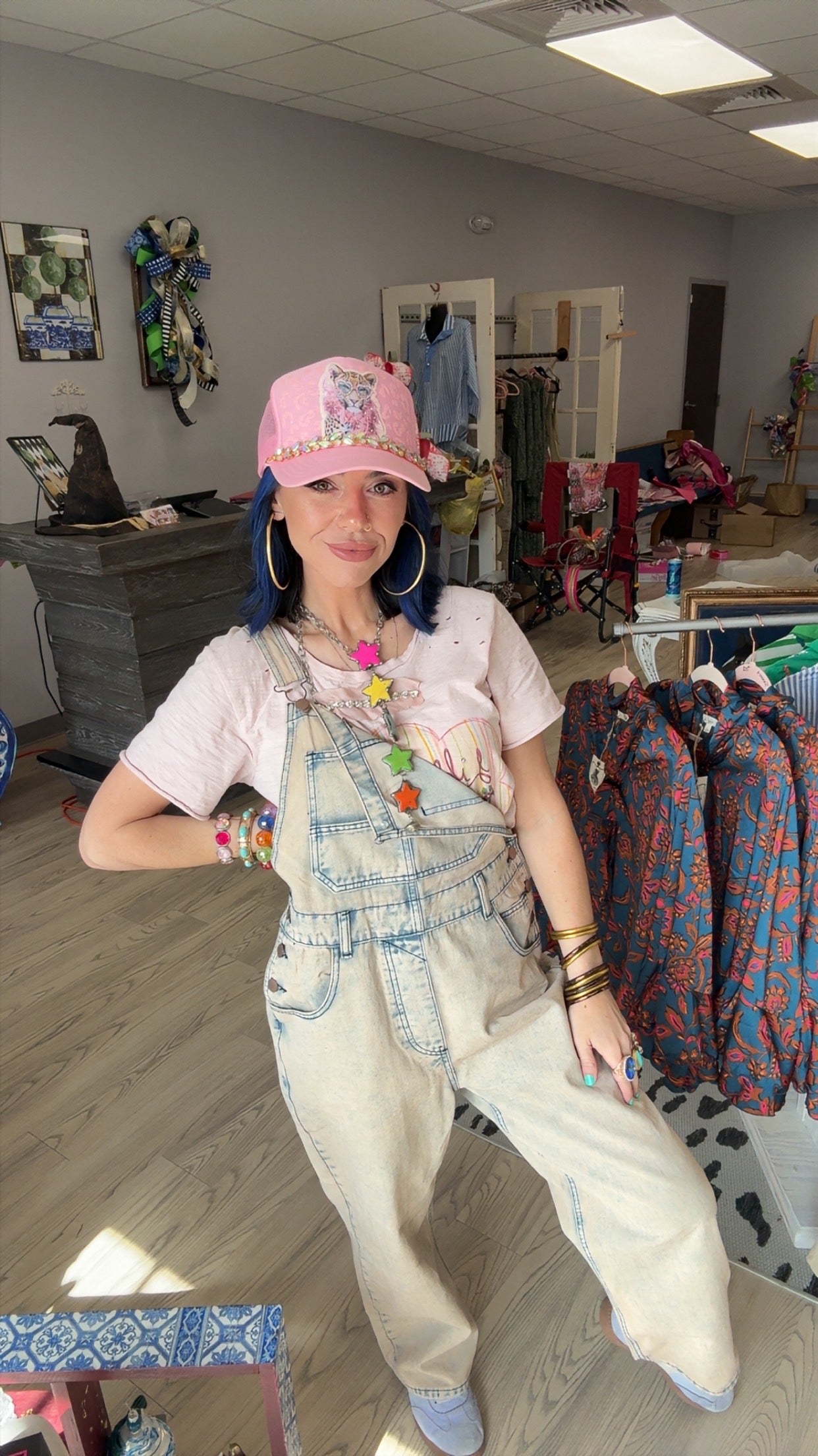 Easy Does It Acid Wash Overalls