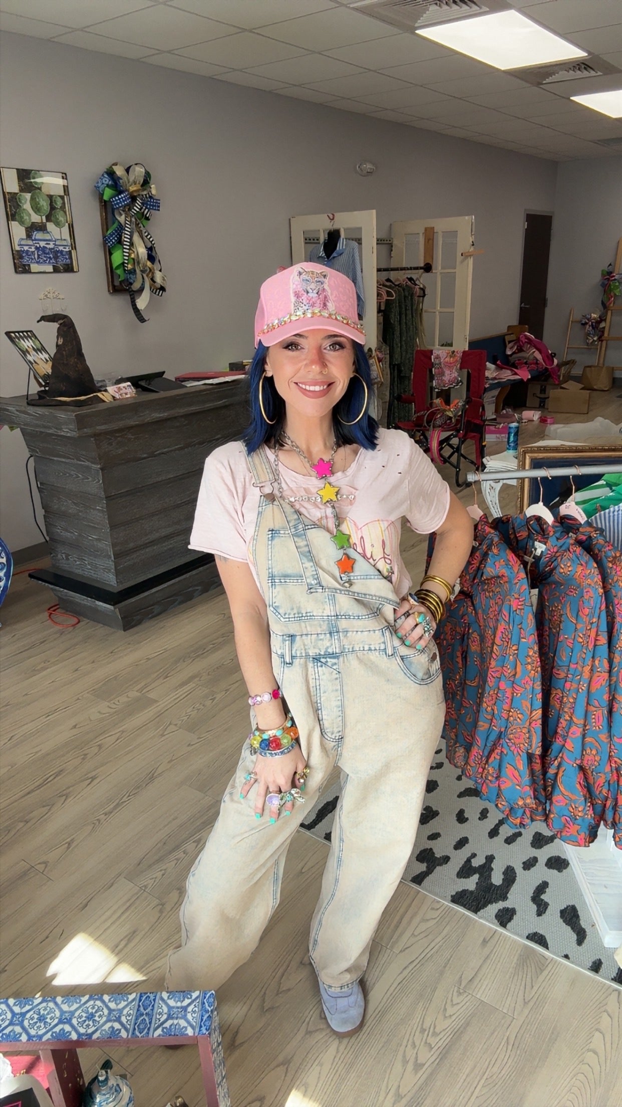 Easy Does It Acid Wash Overalls