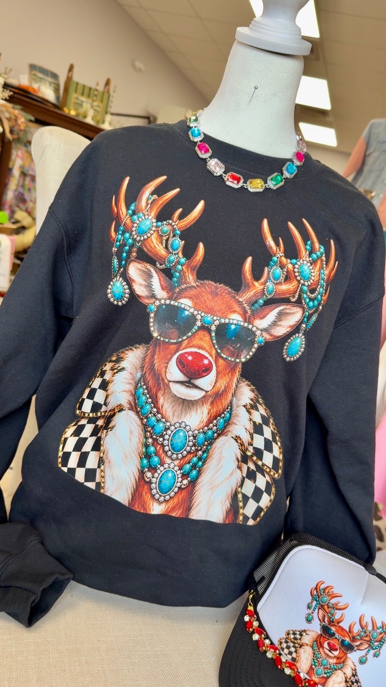 The Rhinestone Reindeer Pullover Only