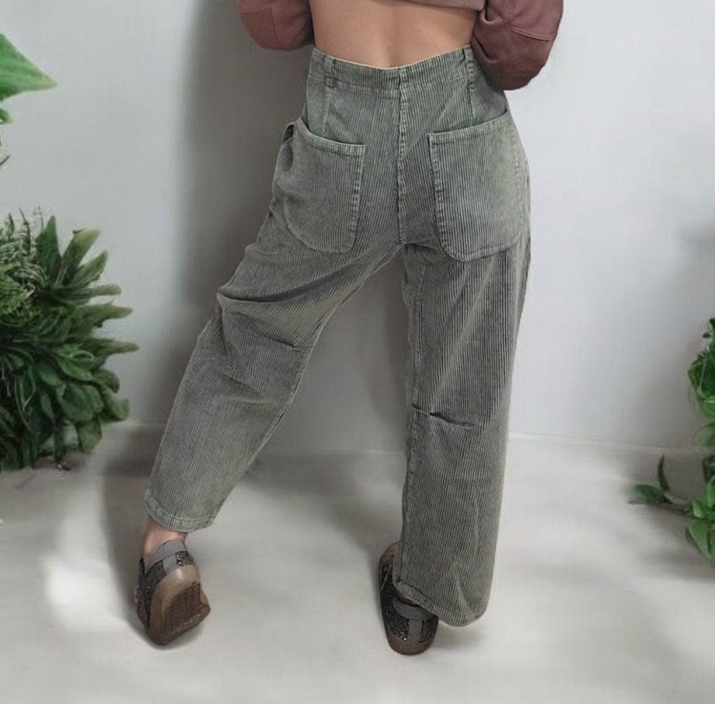 Olive Corduroy Pants