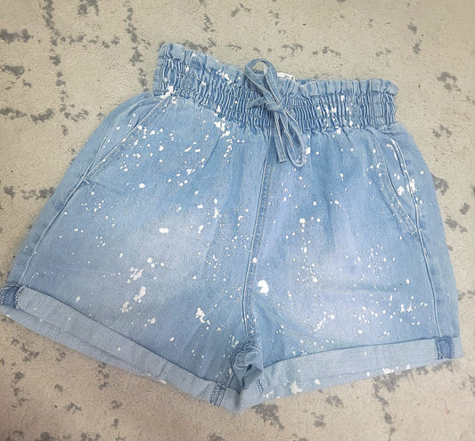 Paint Splat Elastic Shorts