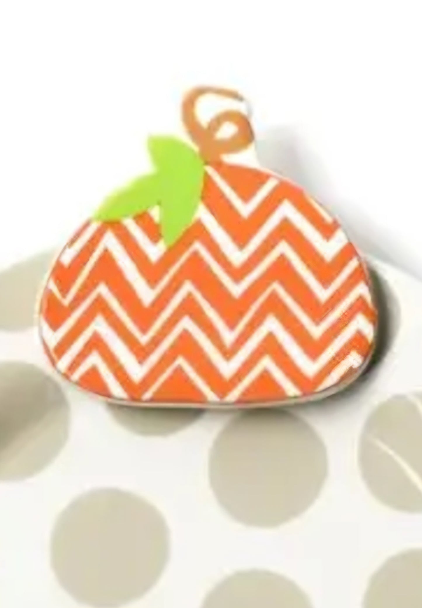 Happy Everything - Chevron Pumpkin Embellishment Plate