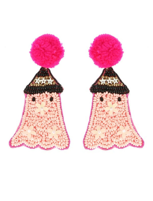 Pretty Pink Ghost Earrings