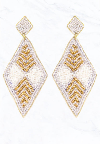 Silver & Gold Beaded Earrings